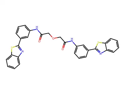 2,2'-oxybis(N-(3-(benzo[d]thiazol-2-yl)phenyl)acetamide) structure