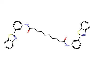 N,N'-bis[3-(1,3-benzothiazol-2-yl)phenyl]decanediamide structure