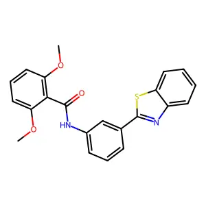 N-[3-(1,3-benzothiazol-2-yl)phenyl]-2,6-dimethoxybenzamide structure