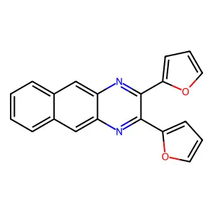 2,3-Bis(furan-2-yl)benzo[g]quinoxaline structure