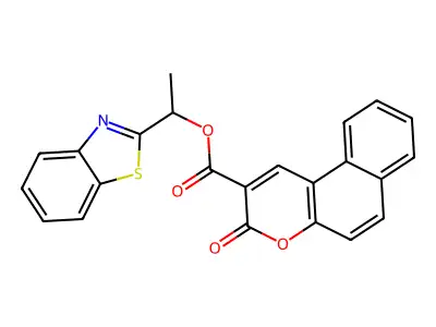 1-(1,3-Benzothiazol-2-yl)ethyl 3-oxobenzo[f]chromene-2-carboxylate structure