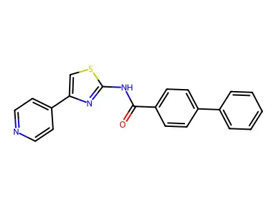 4-phenyl-N-(4-pyridin-4-yl-1,3-thiazol-2-yl)benzamide structure