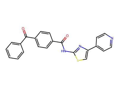 4-benzoyl-N-(4-pyridin-4-yl-1,3-thiazol-2-yl)benzamide structure