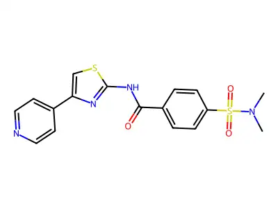 4-(N,N-dimethylsulfamoyl)-N-(4-(pyridin-4-yl)thiazol-2-yl)benzamide structure
