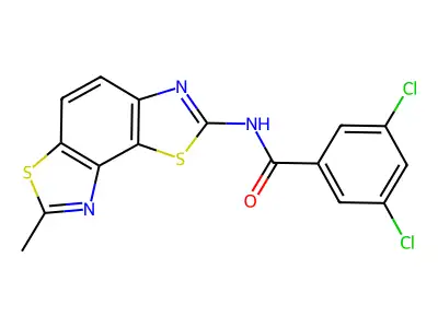 3,5-dichloro-N-(7-methyl-[1,3]thiazolo[5,4-e][1,3]benzothiazol-2-yl)benzamide structure