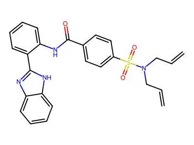 N-(2-(1H-benzo[d]imidazol-2-yl)phenyl)-4-(N,N-diallylsulfamoyl)benzamide structure