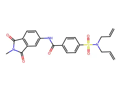 4-(N,N-diallylsulfamoyl)-N-(2-methyl-1,3-dioxoisoindolin-5-yl)benzamide structure