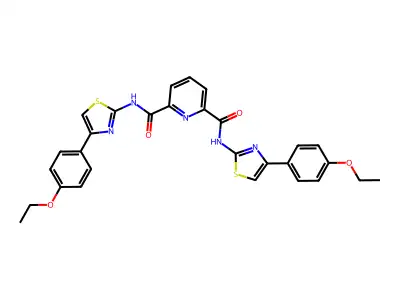 N2,N6-bis(4-(4-ethoxyphenyl)thiazol-2-yl)pyridine-2,6-dicarboxamide structure
