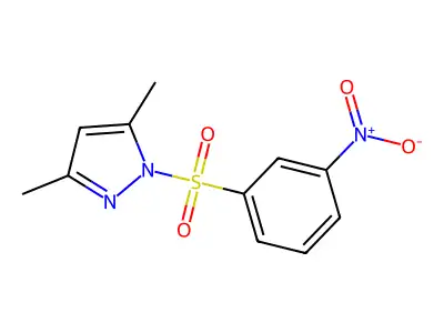 3,5-Dimethyl-1-(3-nitrophenyl)sulfonylpyrazole structure