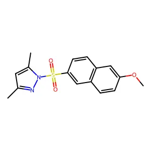 1-(6-Methoxynaphthalen-2-yl)sulfonyl-3,5-dimethylpyrazole structure