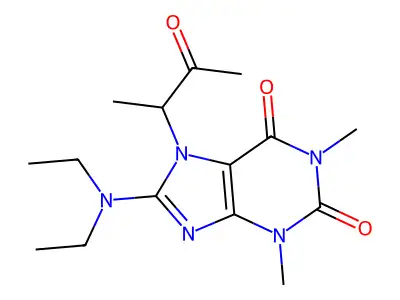 8-(Diethylamino)-1,3-dimethyl-7-(3-oxobutan-2-yl)purine-2,6-dione structure