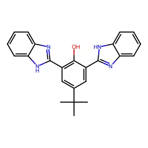 2,6-bis(1H-benzimidazol-2-yl)-4-tert-butylphenol structure