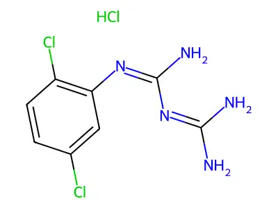 1-(2,5-Dichlorophenyl)biguanide hydrochloride structure