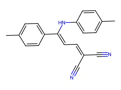 2-[3-(4-Methylanilino)-3-(4-methylphenyl)prop-2-enylidene]propanedinitrile structure