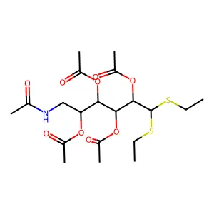[1-Acetamido-3,4,5-triacetyloxy-6,6-bis(ethylsulfanyl)hexan-2-yl] acetate structure