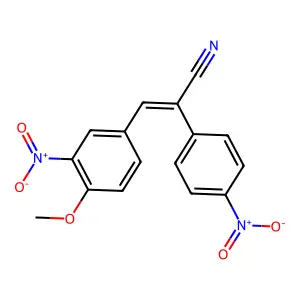3-(4-Methoxy-3-nitrophenyl)-2-(4-nitrophenyl)prop-2-enenitrile structure