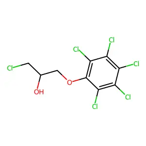 1-Chloro-3-(pentachlorophenoxy)propan-2-ol structure