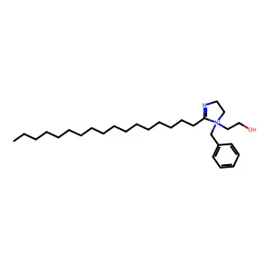 1-Benzyl-2-heptadecyl-1-(2-hydroxyethyl)-4,5-dihydro-1H-imidazol-1-ium structure