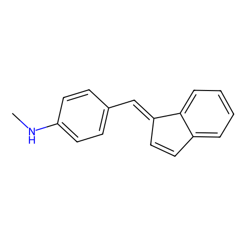 Benzenamine, 4-(1H-inden-1-ylidenemethyl)-N-methyl- structure