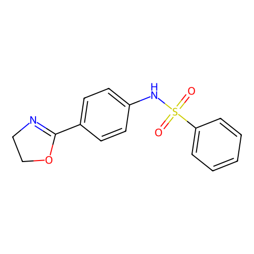 N-[4-(4,5-dihydro-1,3-oxazol-2-yl)phenyl]benzenesulfonamide structure