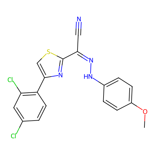 C18H12Cl2N4OS structure