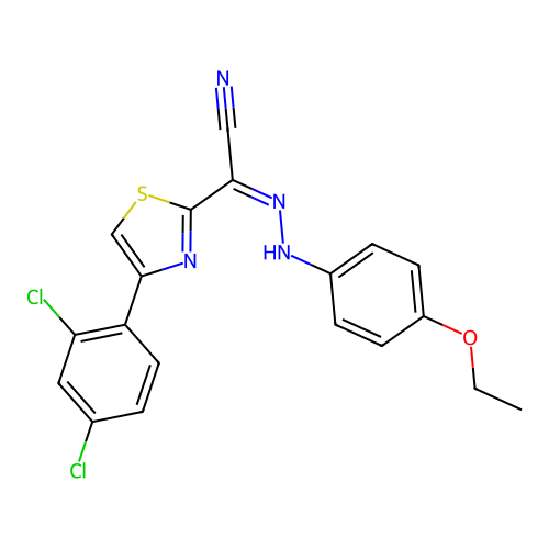 C19H14Cl2N4OS structure