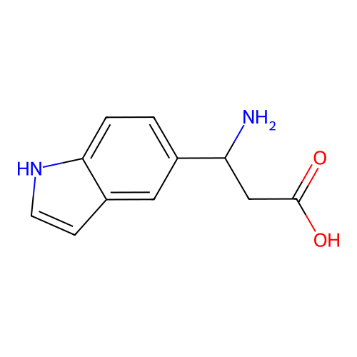 3-amino-3-(1H-indol-5-yl)propanoic Acid structure