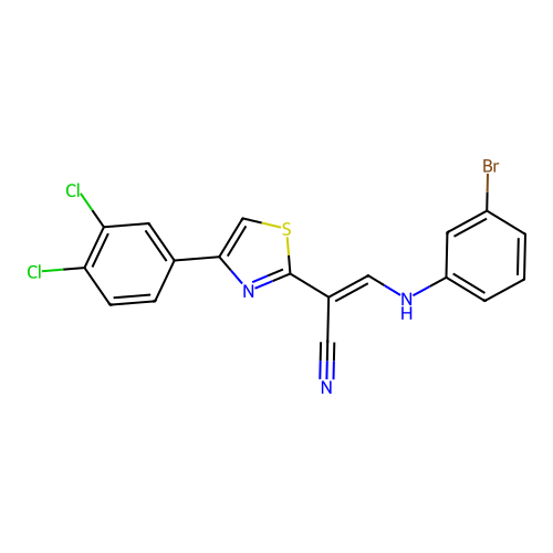 C18H10BrCl2N3S structure