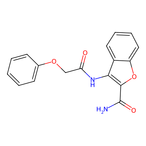 3-(2-Phenoxyacetamido)benzofuran-2-carboxamide structure
