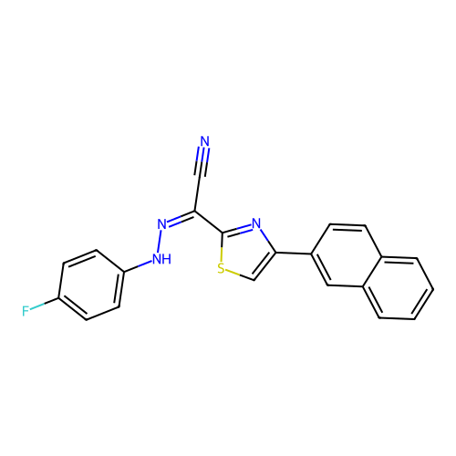 C21H13FN4S structure