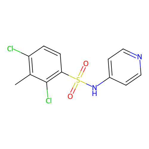 2,4-dichloro-3-methyl-N-(4-pyridinyl)benzenesulfonamide structure