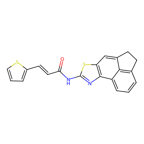 (E)-N-(4,5-dihydroacenaphtho[5,4-d]thiazol-8-yl)-3-(thiophen-2-yl)acrylamide structure