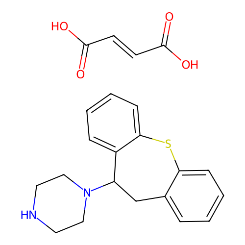 Piperazine, 1-(10,11-dihydrodibenzo(b,f)thiepin-10-yl)-, maleate (1:1) structure