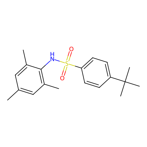 4-tert-butyl-N-mesitylbenzenesulfonamide structure
