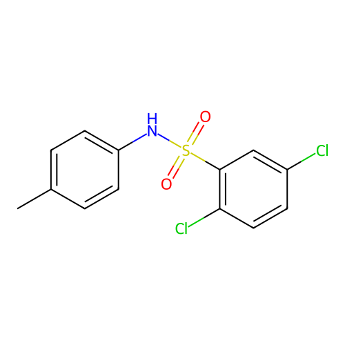 2,5-dichloro-N-(4-methylphenyl)benzenesulfonamide structure