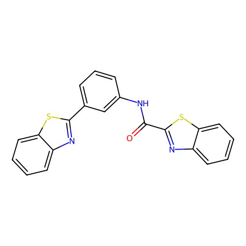 N-[3-(1,3-benzothiazol-2-yl)phenyl]-1,3-benzothiazole-2-carboxamide structure