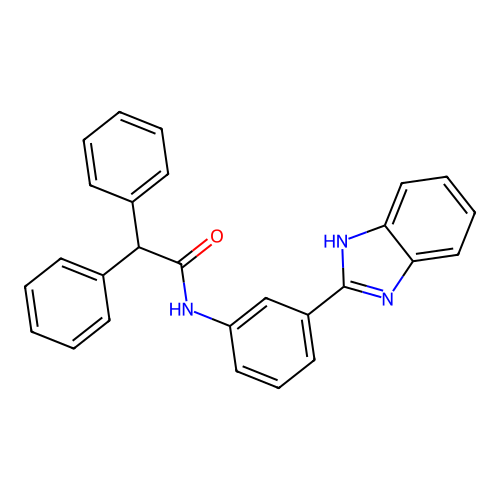 N-[3-(1H-benzimidazol-2-yl)phenyl]-2,2-diphenylacetamide structure