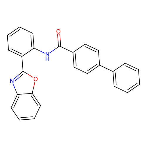 N-(2-(benzo[d]oxazol-2-yl)phenyl)-[1,1'-biphenyl]-4-carboxamide structure