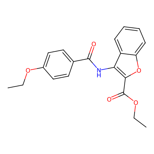 Ethyl 3-(4-ethoxybenzamido)benzofuran-2-carboxylate structure