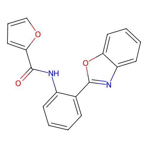 N-[2-(1,3-benzoxazol-2-yl)phenyl]furan-2-carboxamide structure