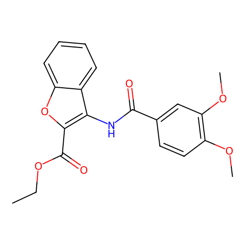 Ethyl 3-(3,4-dimethoxybenzamido)benzofuran-2-carboxylate structure