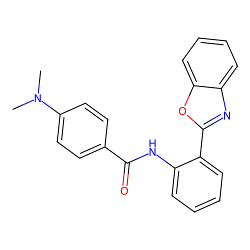 N-[2-(1,3-benzoxazol-2-yl)phenyl]-4-(dimethylamino)benzamide structure