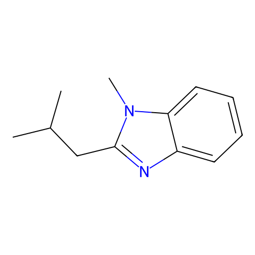 1-Methyl-2-(2-methylpropyl)benzimidazole structure