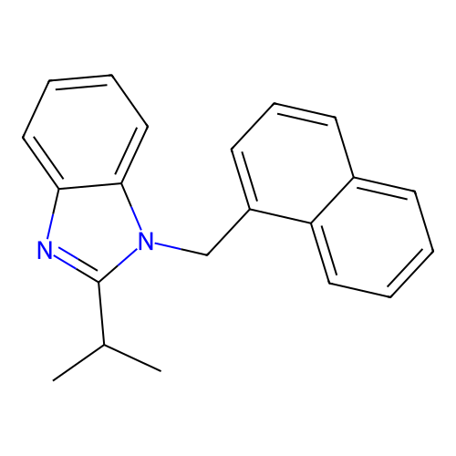 2-(Methylethyl)-1-(naphthylmethyl)benzimidazole structure