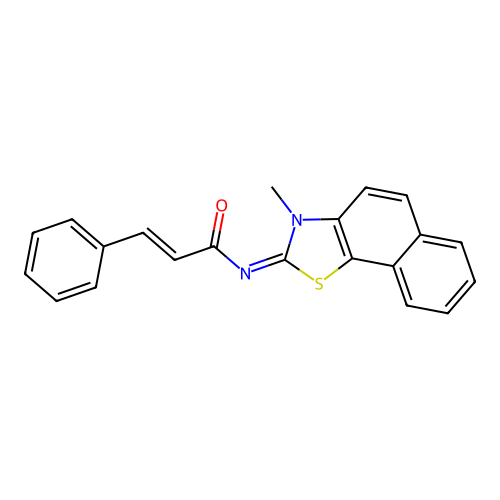 (E)-N-(3-methylnaphtho[2,1-d]thiazol-2(3H)-ylidene)cinnamamide structure