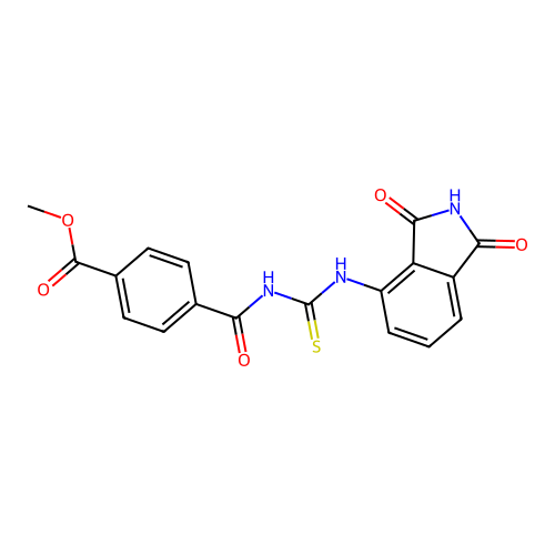 Methyl 4-[(1,3-dioxoisoindol-4-yl)carbamothioylcarbamoyl]benzoate structure