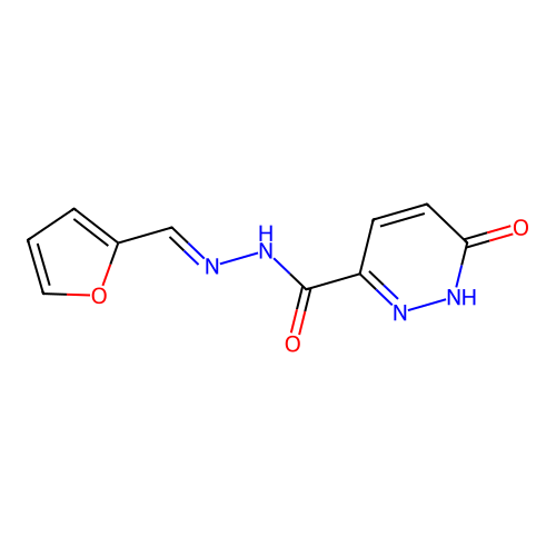 (E)-N'-(furan-2-ylmethylene)-6-oxo-1,6-dihydropyridazine-3-carbohydrazide structure