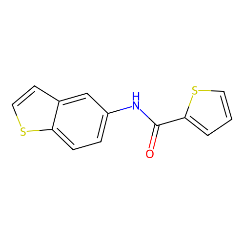 N-(1-benzothiophen-5-yl)thiophene-2-carboxamide structure