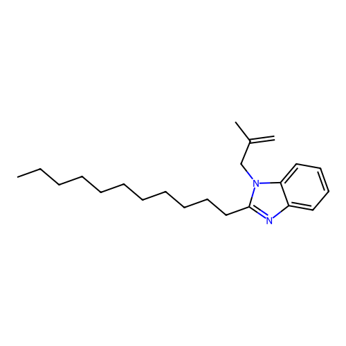 1-(2-Methylprop-2-enyl)-2-undecylbenzimidazole structure
