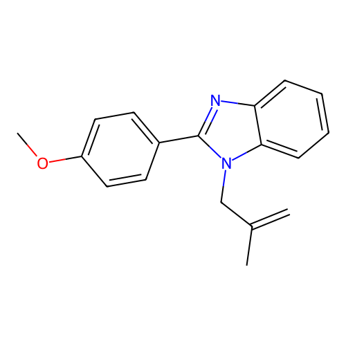 2-(4-Methoxyphenyl)-1-(2-methylprop-2-enyl)benzimidazole structure